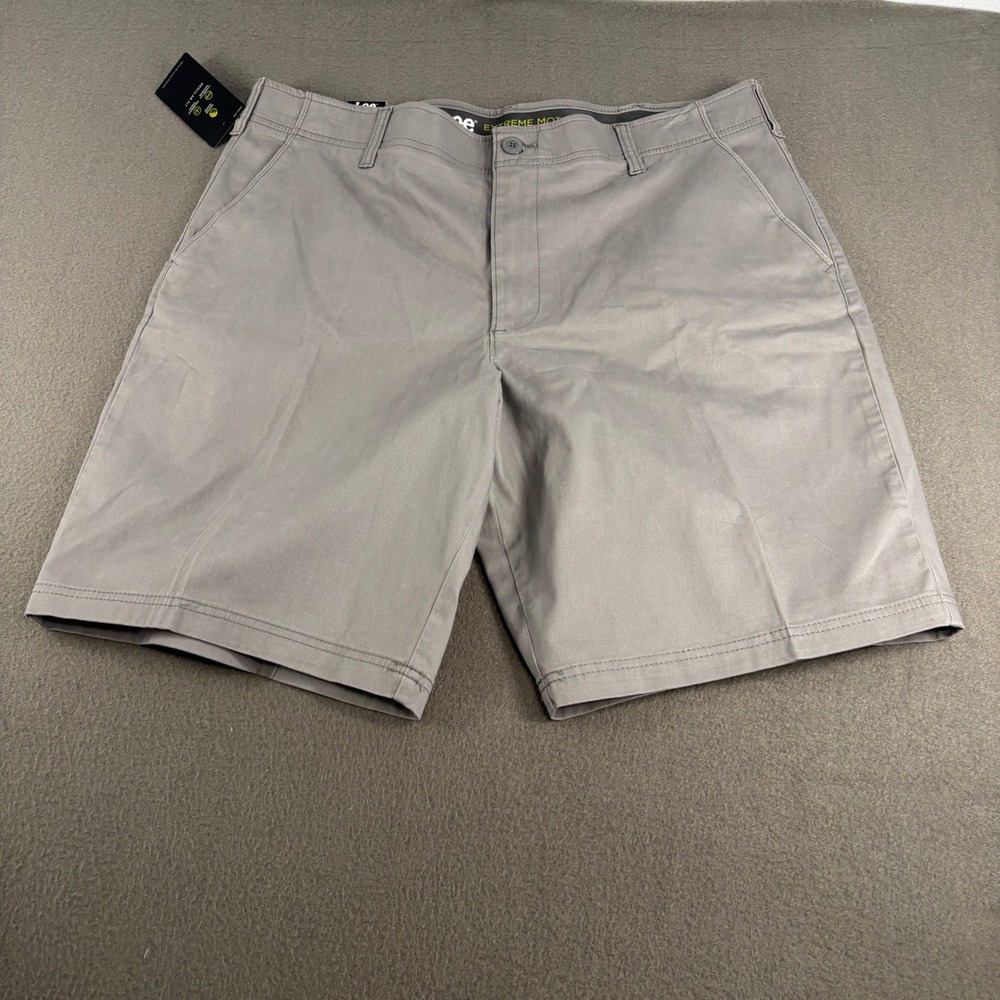 Lee Extreme Motion Shorts Mens Size 40 Iron Grey Casual Golf 104183506